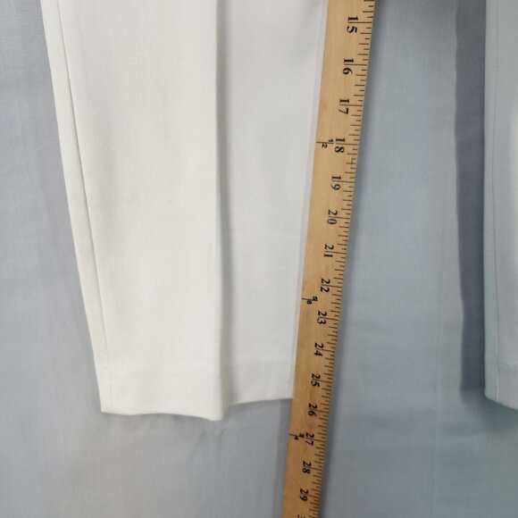 Spanx Pants Ankle Straight White Silver Lining Body Shaping Medium Pull Ons - Picture 7 of 16